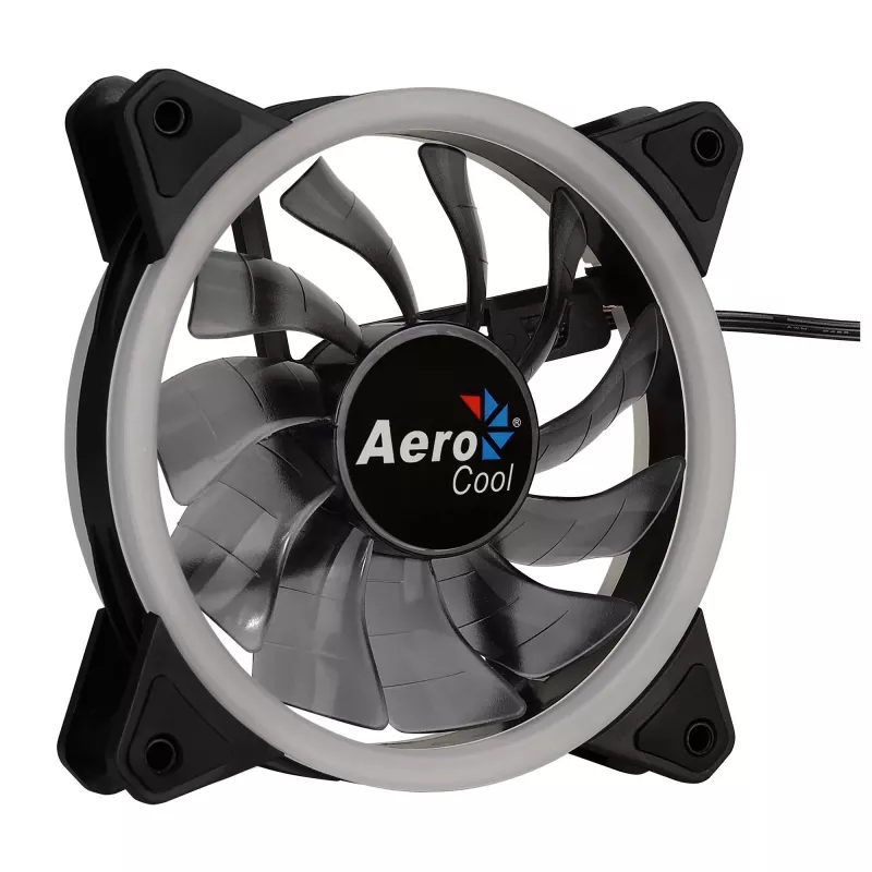 Kompiuterio ventiliatorius Aerocool Rev RGB 12 cm juodas