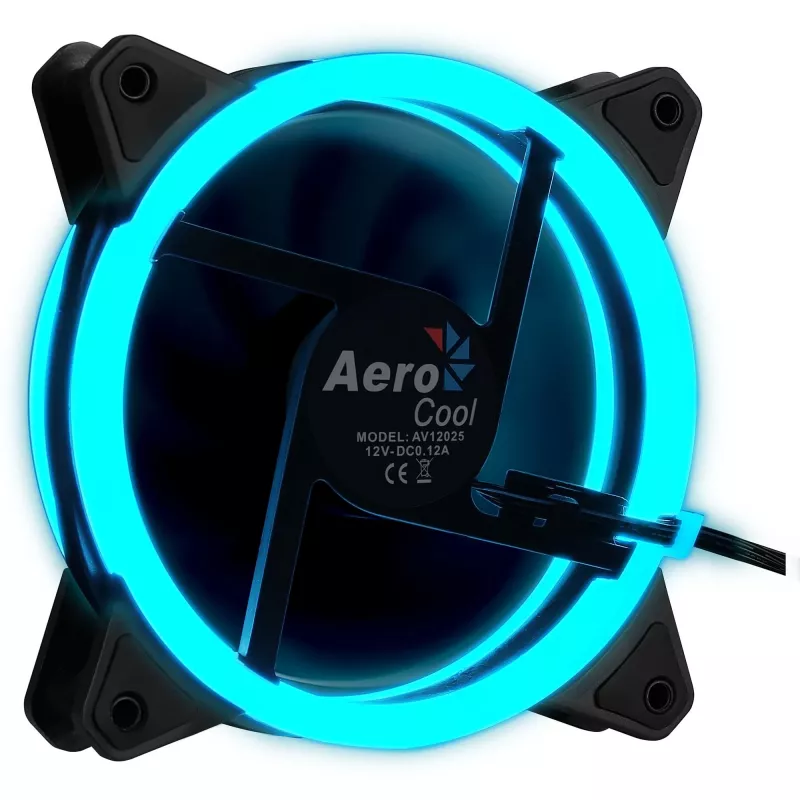 Kompiuterio ventiliatorius Aerocool Rev RGB 12 cm juodas
