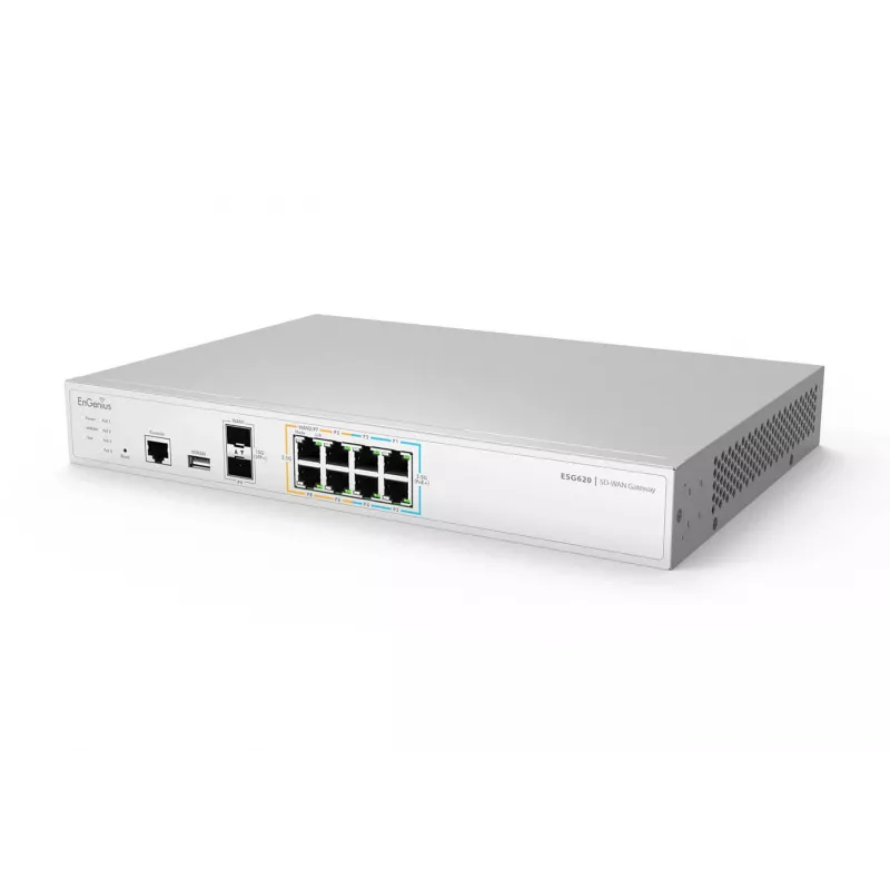 EnGenius Cloud Managed Security Gateway 2 x 2,5 GbE LAN ir 6 x 2,5 GbE WAN bei 2 SFP+ prievadai