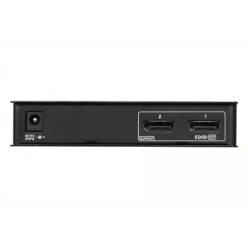 ATEN 2-Port 4K DisplayPort 1.2a skirstytuvas, DisplayPort, 2x DisplayPort, 4096 x 2160 pikselių, juoda, metalas, 4K Ultra HD