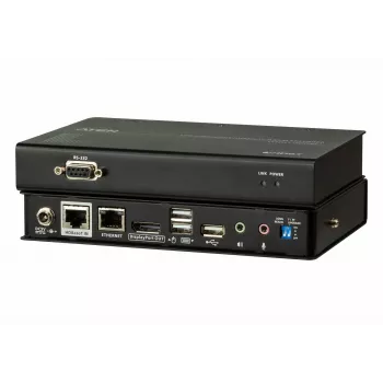 ATEN USB DisplayPort HDBaseT2.0 KVM prailgintuvas, siųstuvas ir imtuvas, laidinis, 150 m, Cat5e, Cat6, Cat6a, 4096 x 2160 pikselių, juodas