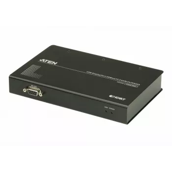 ATEN USB DisplayPort HDBaseT2.0 KVM prailgintuvas, siųstuvas ir imtuvas, laidinis, 150 m, Cat5e, Cat6, Cat6a, 4096 x 2160 pikselių, juodas