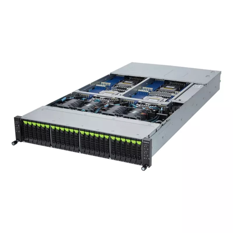 GIGABYTE H273 2U stovo serveris, juodas