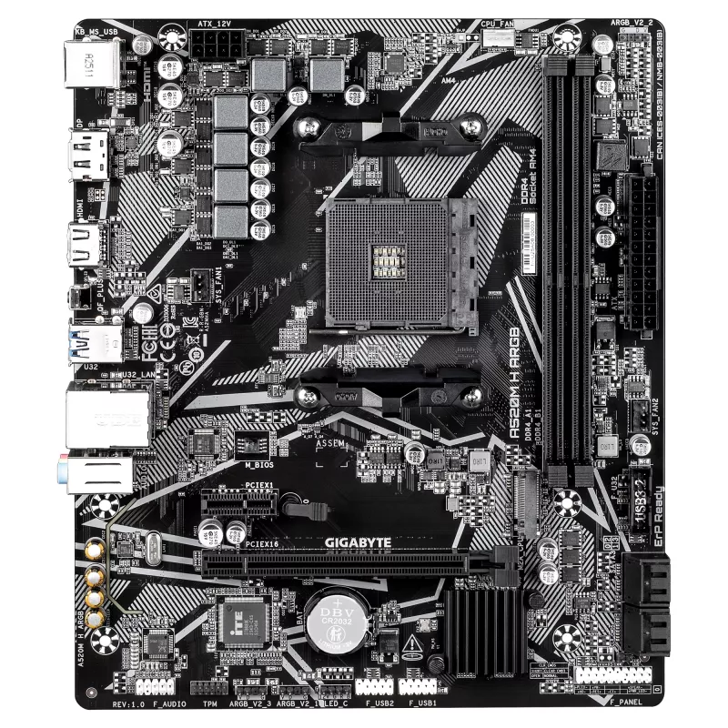 GIGABYTE A520M H ARGB pagrindinė plokštė