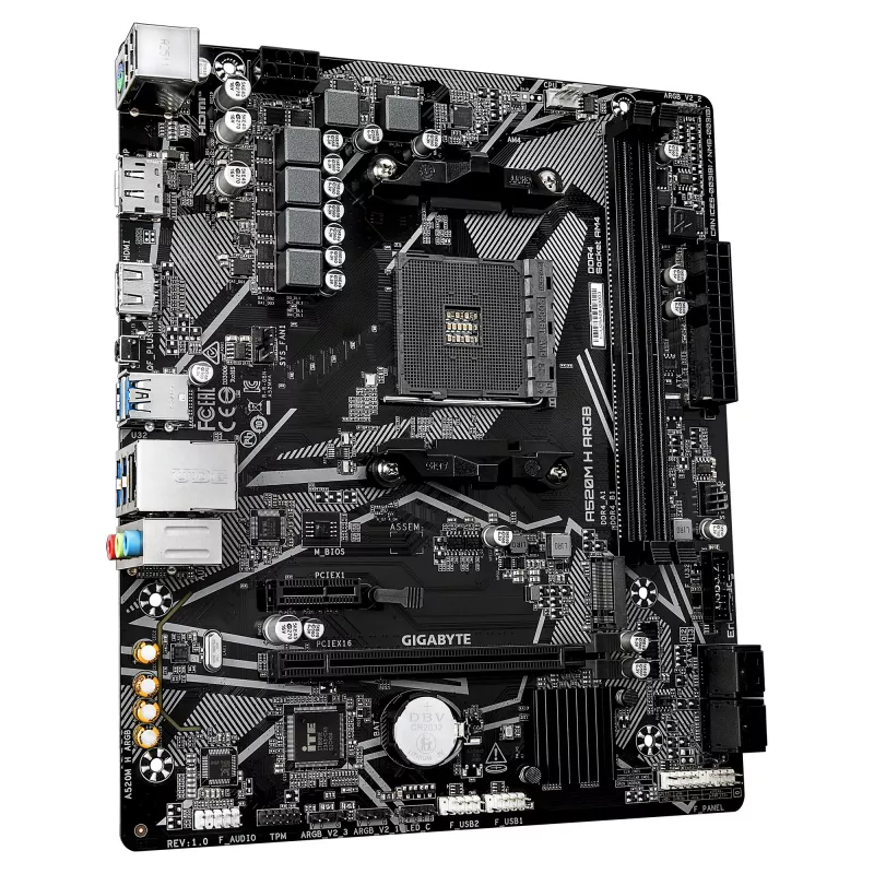 GIGABYTE A520M H ARGB pagrindinė plokštė