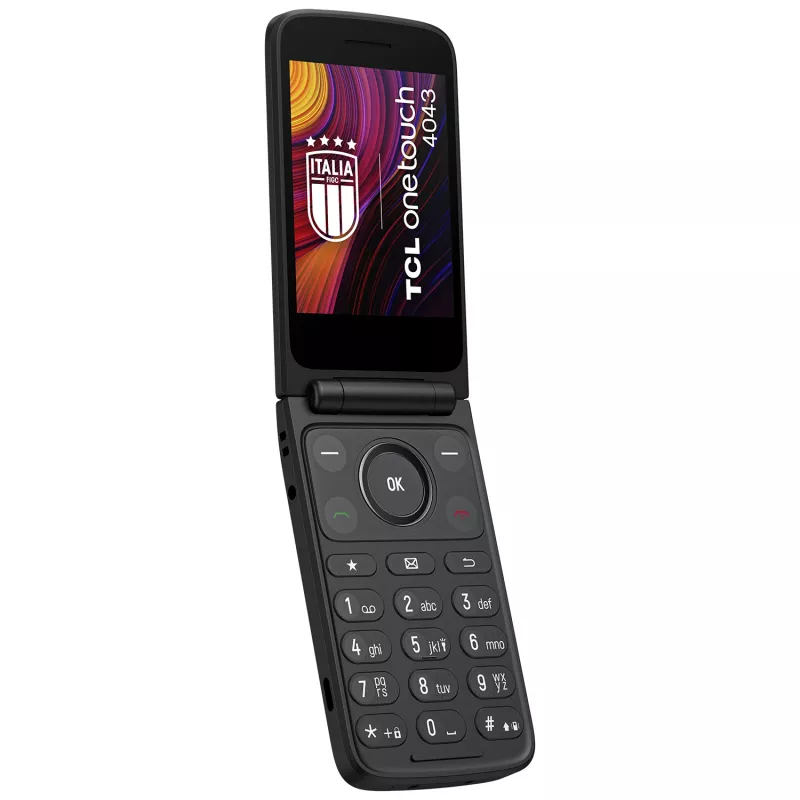 TCL OneTouch 4043 sulankstomas telefonas, 8,13 cm (3,2 colio), 2 MP, 1380 mAh, pilka