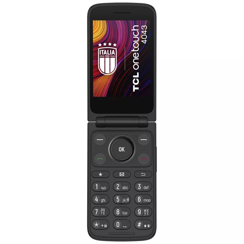 TCL OneTouch 4043 sulankstomas telefonas, 8,13 cm (3,2 colio), 2 MP, 1380 mAh, pilka