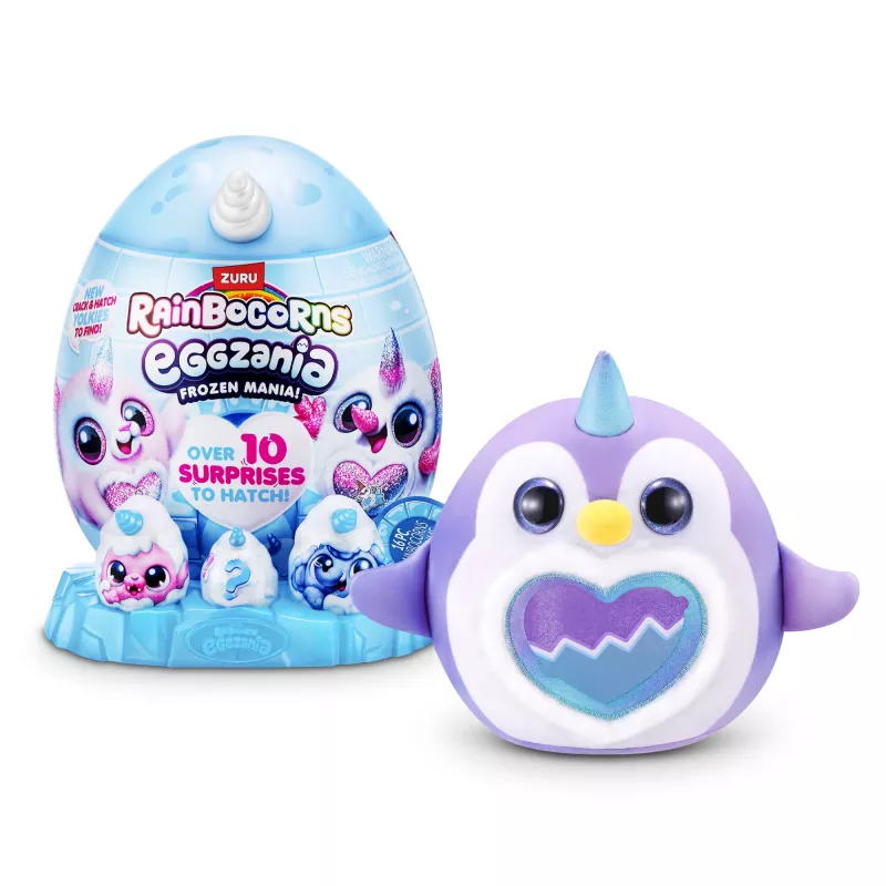 Pliušinis žaislas Zuru Rainbocorns Eggzania Frozen Mania – gyvūnėlio pliušas, įvairiaspalvis, nuo 3 metų