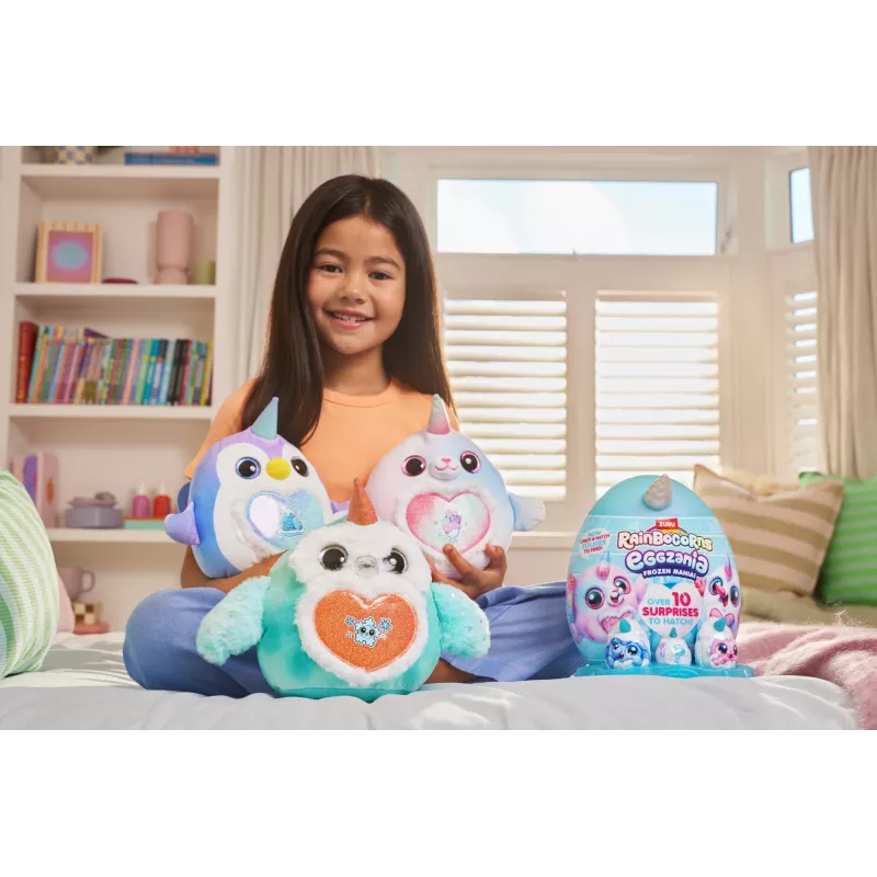 Pliušinis žaislas Zuru Rainbocorns Eggzania Frozen Mania – gyvūnėlio pliušas, įvairiaspalvis, nuo 3 metų