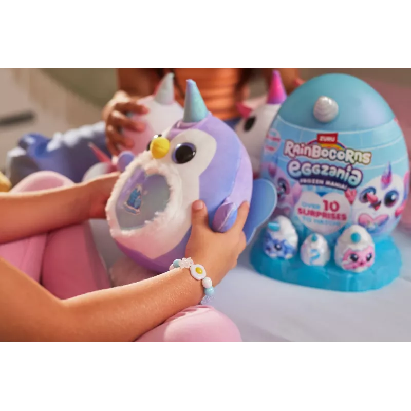 Pliušinis žaislas Zuru Rainbocorns Eggzania Frozen Mania – gyvūnėlio pliušas, įvairiaspalvis, nuo 3 metų