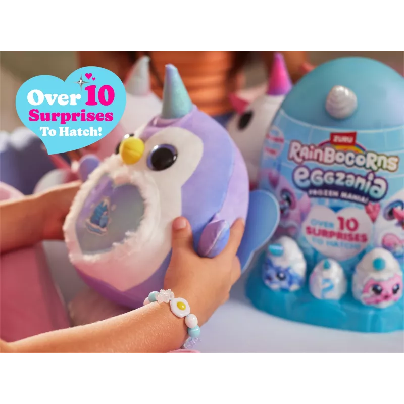 Pliušinis žaislas Zuru Rainbocorns Eggzania Frozen Mania – gyvūnėlio pliušas, įvairiaspalvis, nuo 3 metų