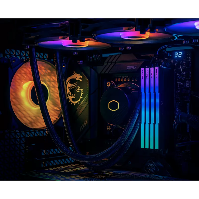 Klevv CRAS V RGB 64GB (2x32GB) 6000MHz CL30 DDR5 atminties rinkinys 30-36-36-76