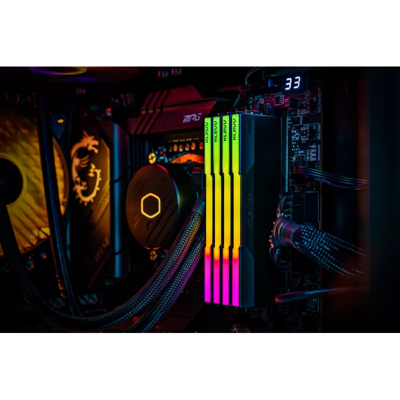 Klevv CRAS V RGB 64GB (2x32GB) 6000MHz CL30 DDR5 atminties rinkinys 30-36-36-76