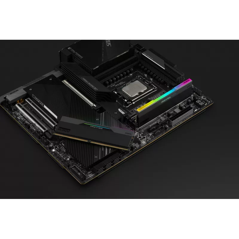 Klevv CRAS V RGB 64GB (2x32GB) 6000MHz CL30 DDR5 atminties rinkinys 30-36-36-76