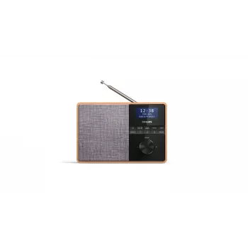 Philips TAR5505/10 radijo imtuvas nešiojamas skaitmeninis juoda, pilka, medis