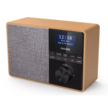 Philips TAR5505/10 radijo imtuvas nešiojamas skaitmeninis juoda, pilka, medis