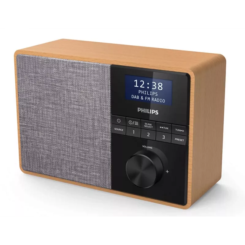 Philips TAR5505/10 radijo imtuvas nešiojamas skaitmeninis juoda, pilka, medis