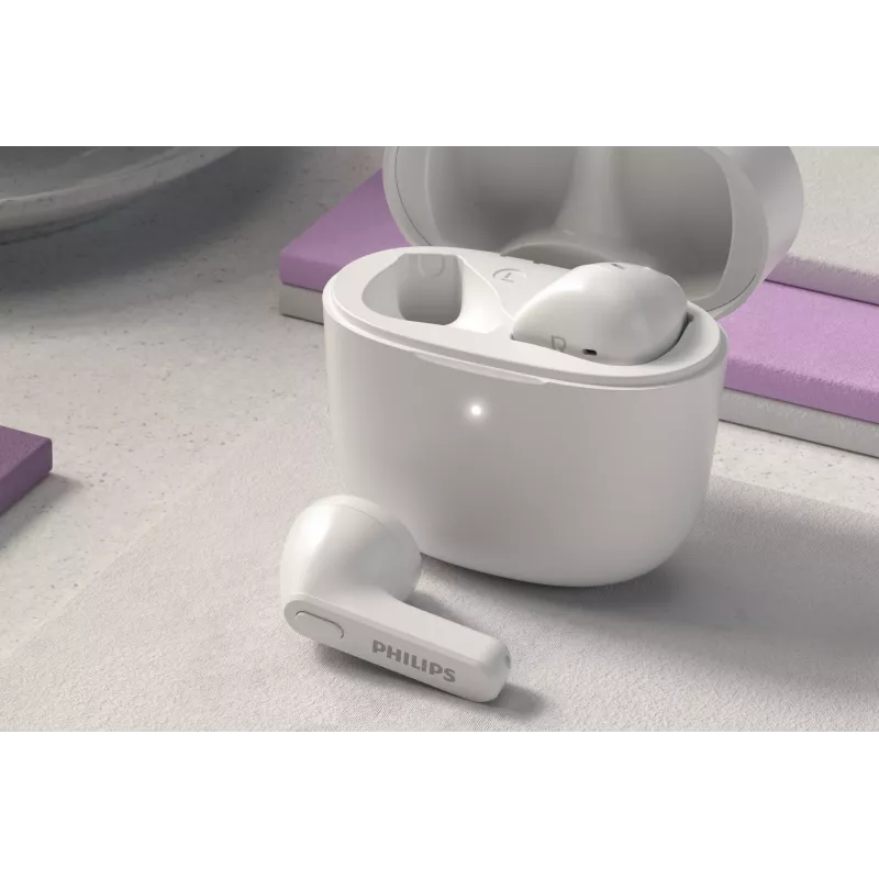 Philips 2000 serijos TAT2236WT belaidės ausinės, į ausis, skambučiai/muzika, Bluetooth, baltos