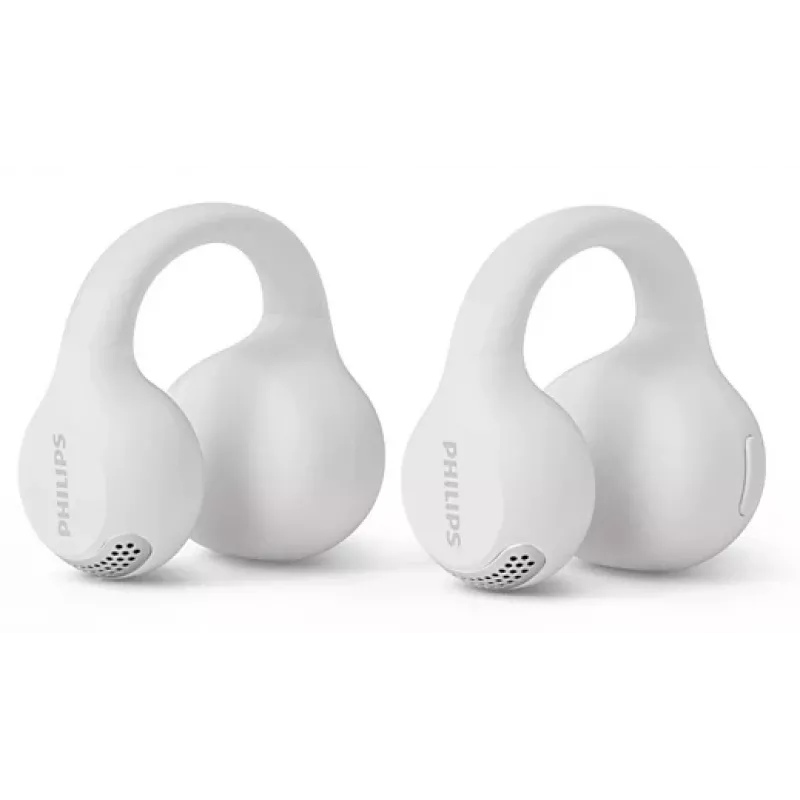 Philips 2000 serijos TAQ2000WT Ausinės Tikras belaidis stereo (TWS) Ausų segtuvas Atviros ausys Skambučiai/Muzika Bluetooth Baltos