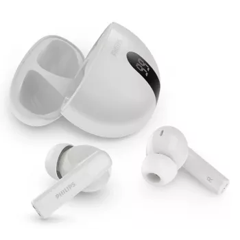 Belaidės ausinės į ausis Philips TAT2520WT/00 – Bluetooth, skambučiams ir muzikai, 20–20000 Hz, 10 m atstumas, baltos, 40 g