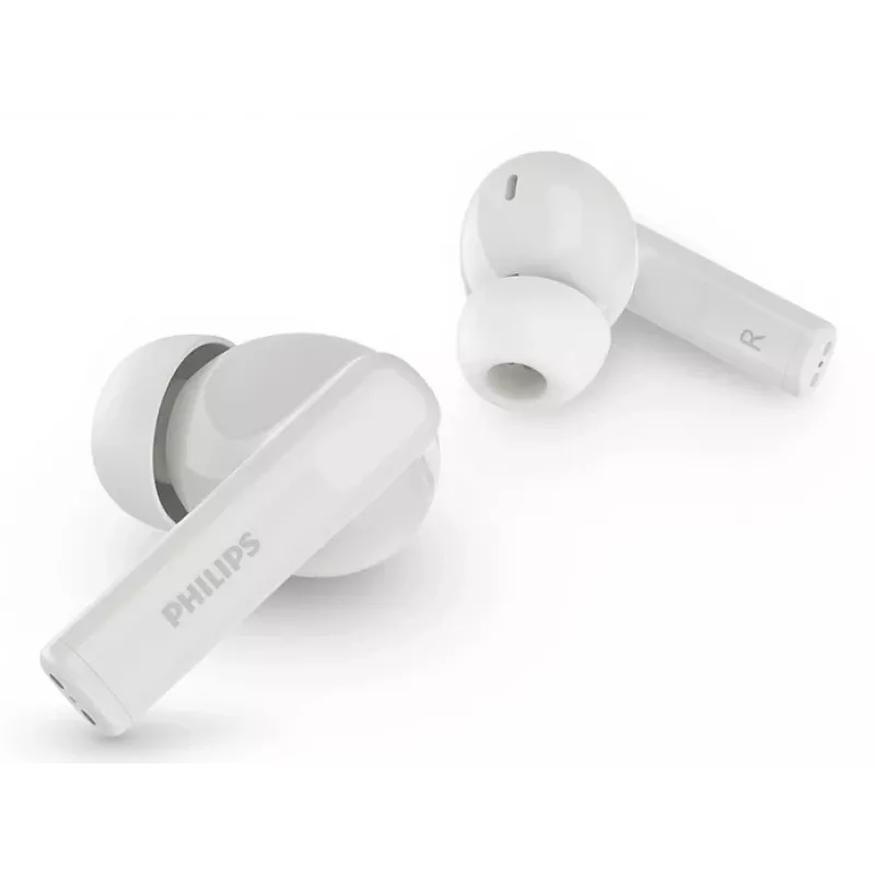 Belaidės ausinės į ausis Philips TAT2520WT/00 – Bluetooth, skambučiams ir muzikai, 20–20000 Hz, 10 m atstumas, baltos, 40 g