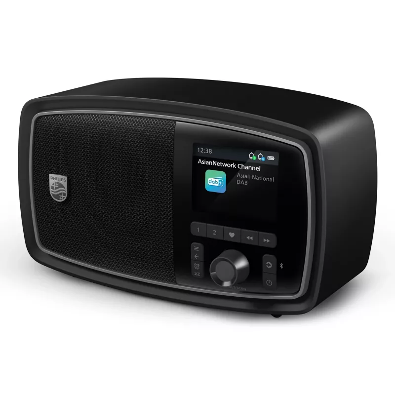 Philips TAV2000DB nešiojamas radijas analoginis ir skaitmeninis juodas