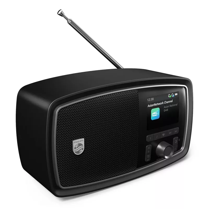 Philips TAV2000DB nešiojamas radijas analoginis ir skaitmeninis juodas