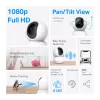 TP-Link Tapo Pan/Tilt belaidė namų apsaugos IP kamera, patalpų, 2400 MHz, stalas, juoda/balta