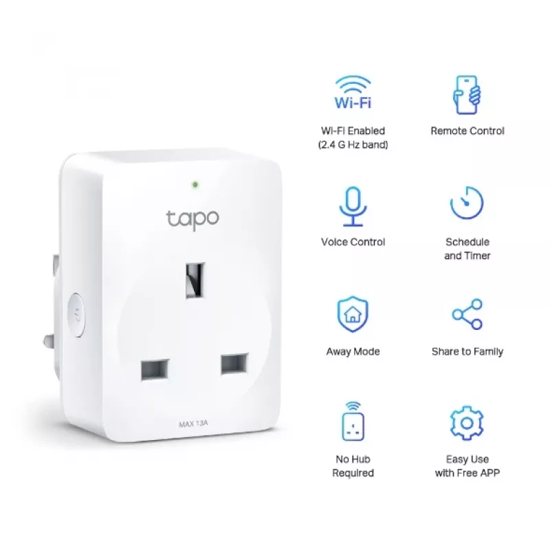 Išmanusis Wi-Fi kištukinis lizdas TP-Link Tapo Mini P100