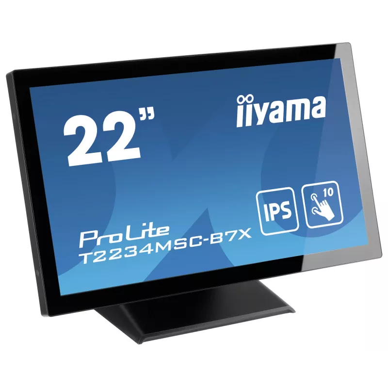 Monitorius iiyama ProLite T2234MSC-B7X 54,6 cm (21,5 colio) 1920 x 1080 pikselių Full HD liečiamas ekranas juodas