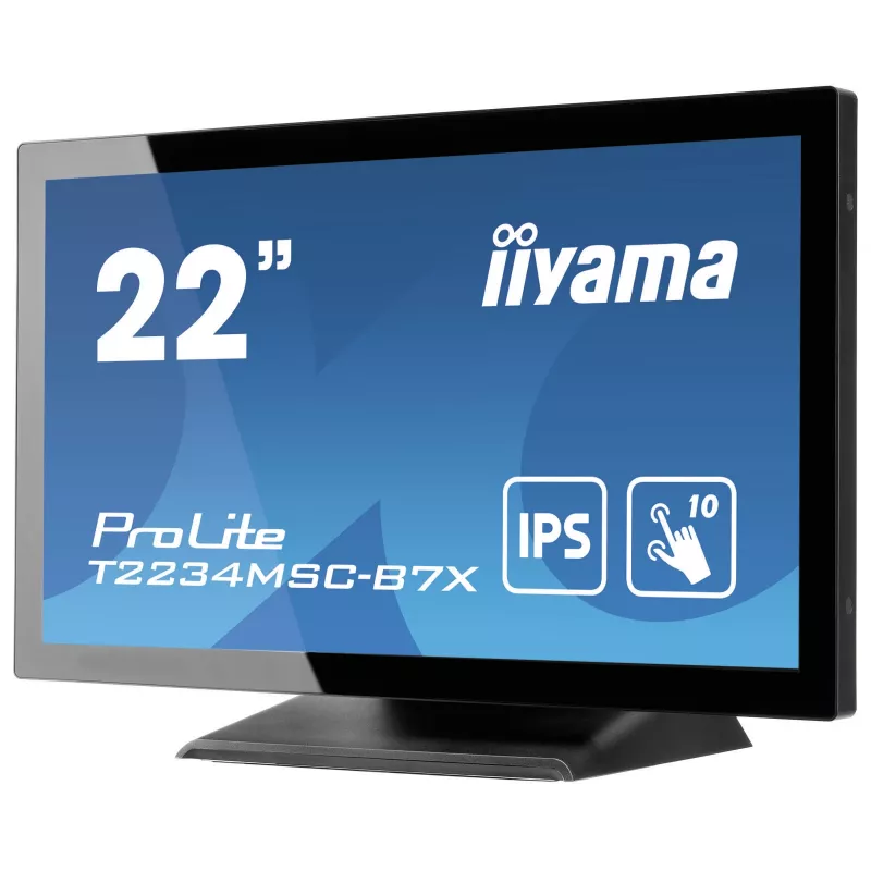 Monitorius iiyama ProLite T2234MSC-B7X 54,6 cm (21,5 colio) 1920 x 1080 pikselių Full HD liečiamas ekranas juodas