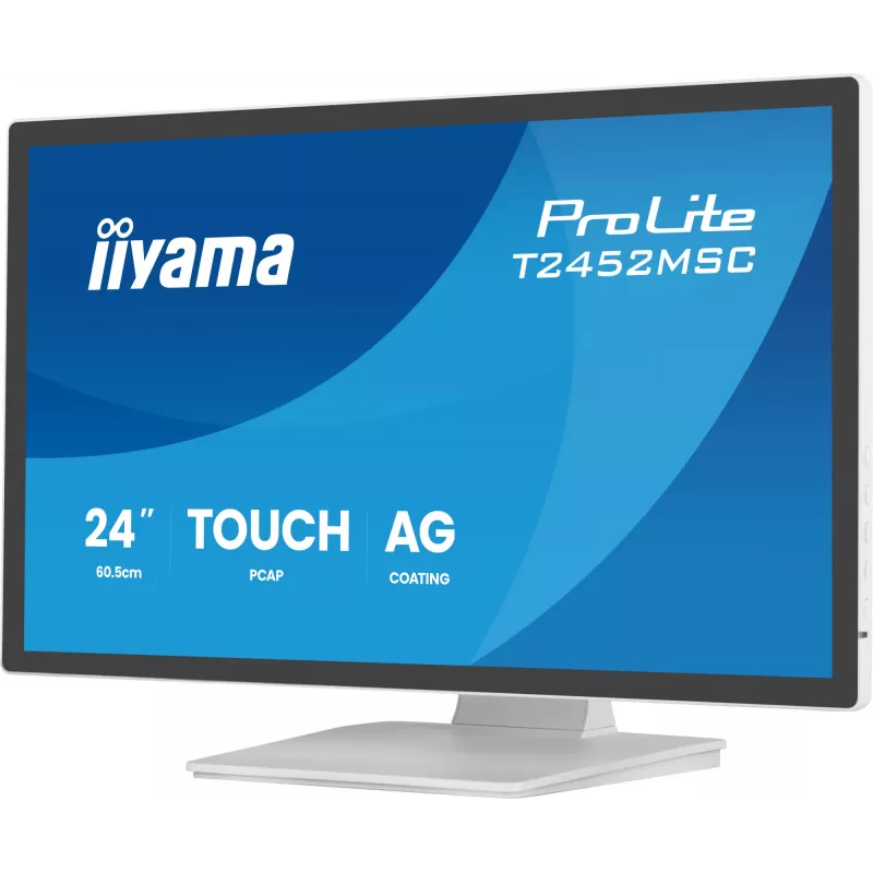 Monitorius iiyama T2452MSC-W2AG 61 cm (24 colių) Full HD LED liečiamasis ekranas baltas
