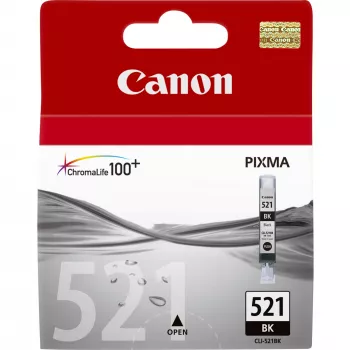 Canon CLI-521BK juodos spalvos kasetė, pigmentiniai rašalai, 1 vnt.