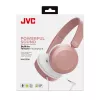 JVC galingo garso laidinės ausinės ant ausų rožinės, laidinės, 10 - 26000 Hz, skambučiai/muzika, 140 g, Headset, Rožinė