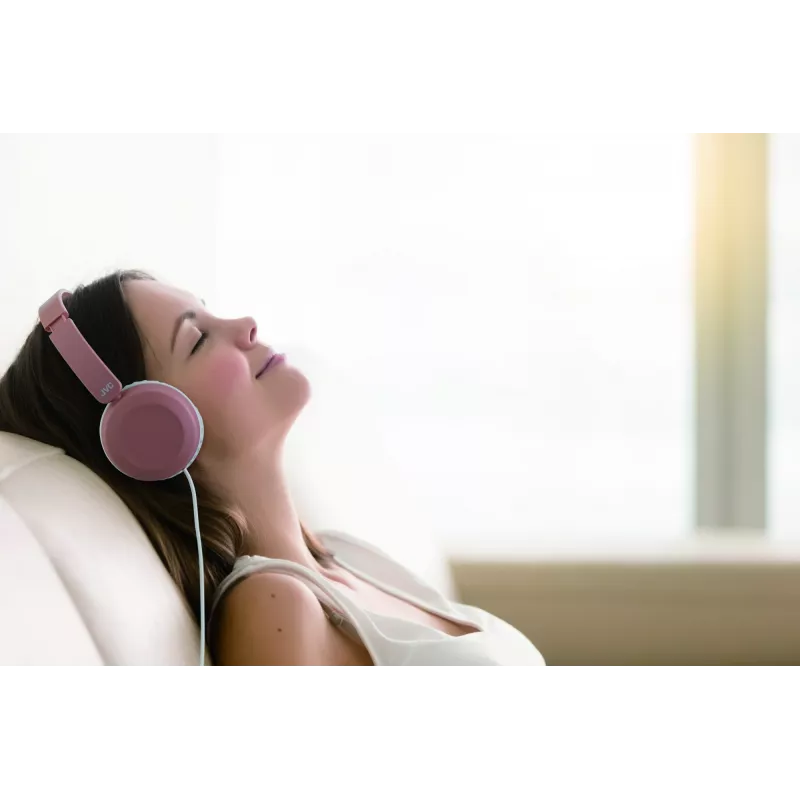 JVC galingo garso laidinės ausinės ant ausų rožinės, laidinės, 10 - 26000 Hz, skambučiai/muzika, 140 g, Headset, Rožinė