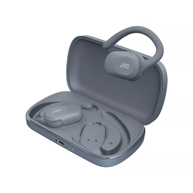 Ausinės JVC HA-NP40T tikros belaidės stereo (TWS) į ausį su kabliuku Bluetooth, 20–20000 Hz, 10 m, pilkos