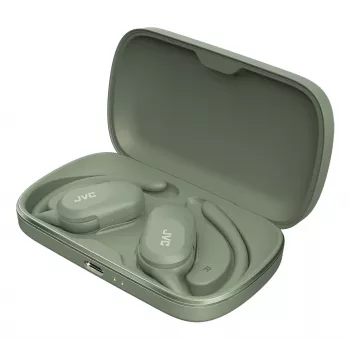 JVC HA-NP40T belaidės ausinės atviro tipo su kabliukais, TWS, žalios