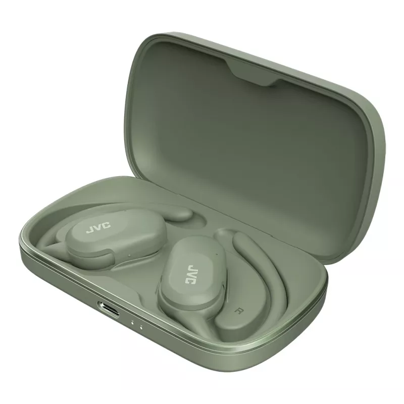 JVC HA-NP40T belaidės ausinės atviro tipo su kabliukais, TWS, žalios