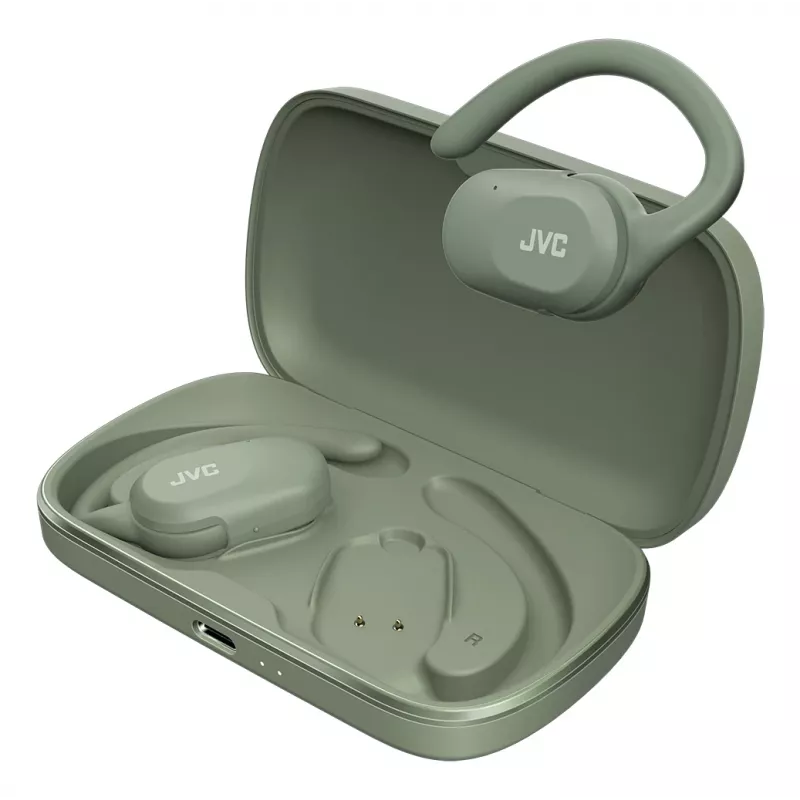 JVC HA-NP40T belaidės ausinės atviro tipo su kabliukais, TWS, žalios