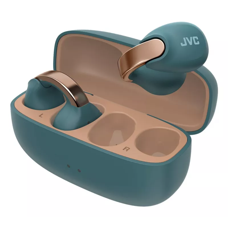 JVC HA-NP1T Ausinės „True Wireless Stereo“ (TWS) Ausų segtukas Skambučiams/Muzikai USB Type-C Bluetooth Mėlyna, Auksinė