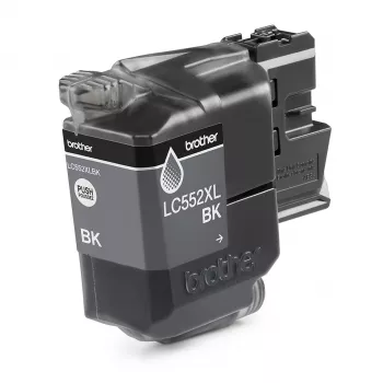 Originali Brother LC552XLBK juoda pigmentinė kasetė, vienetinis paketas, išeiga ~3000 puslapių