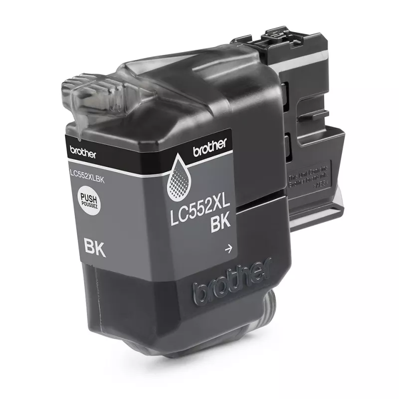 Originali Brother LC552XLBK juoda pigmentinė kasetė, vienetinis paketas, išeiga ~3000 puslapių