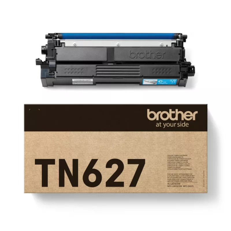 Originalus Brother TN-627C mėlynos spalvos kasetė, 10 000 puslapių, 1 vnt.