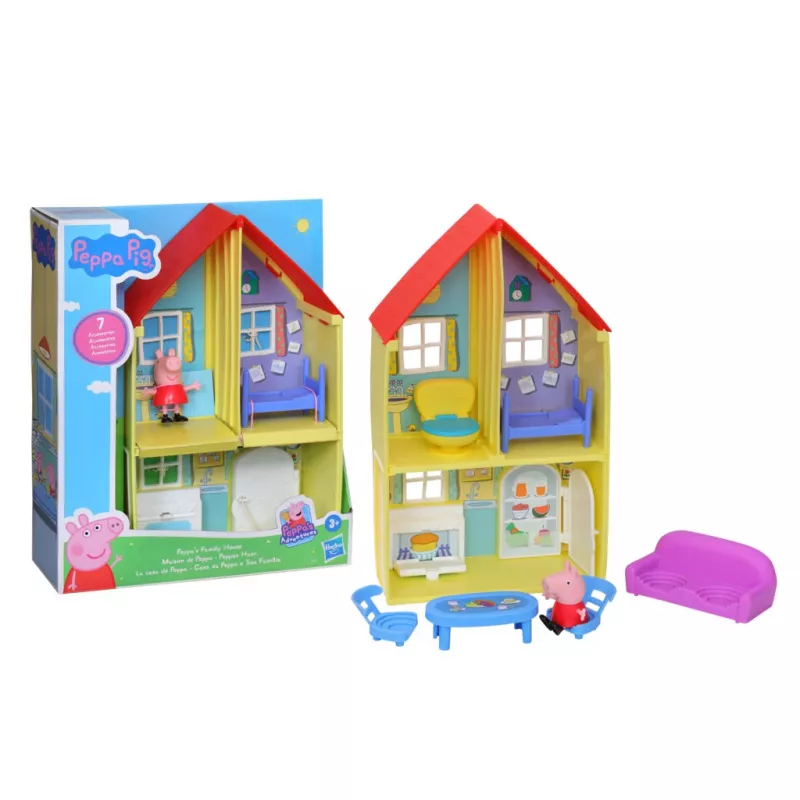 Peppa Pig Peppa’s Adventures Peppos šeimos namas, Veiksmo/Nuotykių, 3 m., Įvairiaspalvis, Plastikas