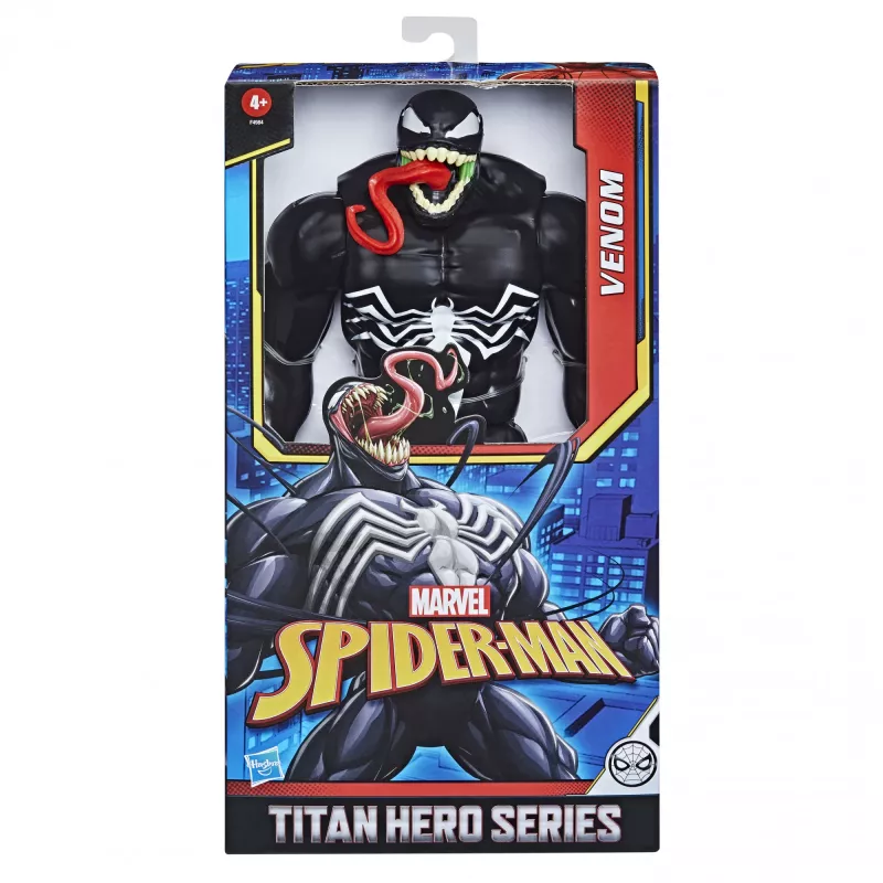 Marvel Spider-Man Titan Hero Series Venom figūrėlė, 4 m+, Juoda, Raudona, Balta