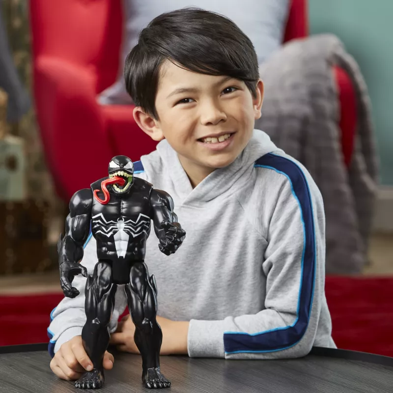 Marvel Spider-Man Titan Hero Series Venom figūrėlė, 4 m+, Juoda, Raudona, Balta