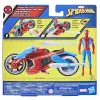 Marvel Spider-Man Web Blast Cycle žaislinis motociklas su Spider-Man figūrėle