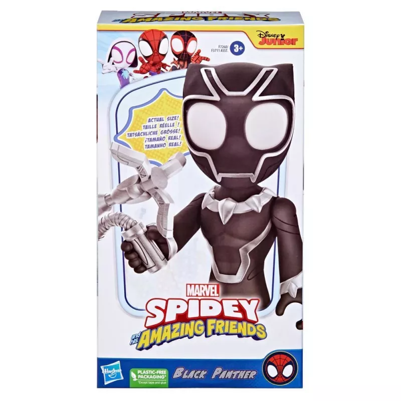 Marvel Spidey and His Amazing Friends didysis juodasis panteros veiksmo figūrėlė, ikimokykliniams superherojų žaidimams