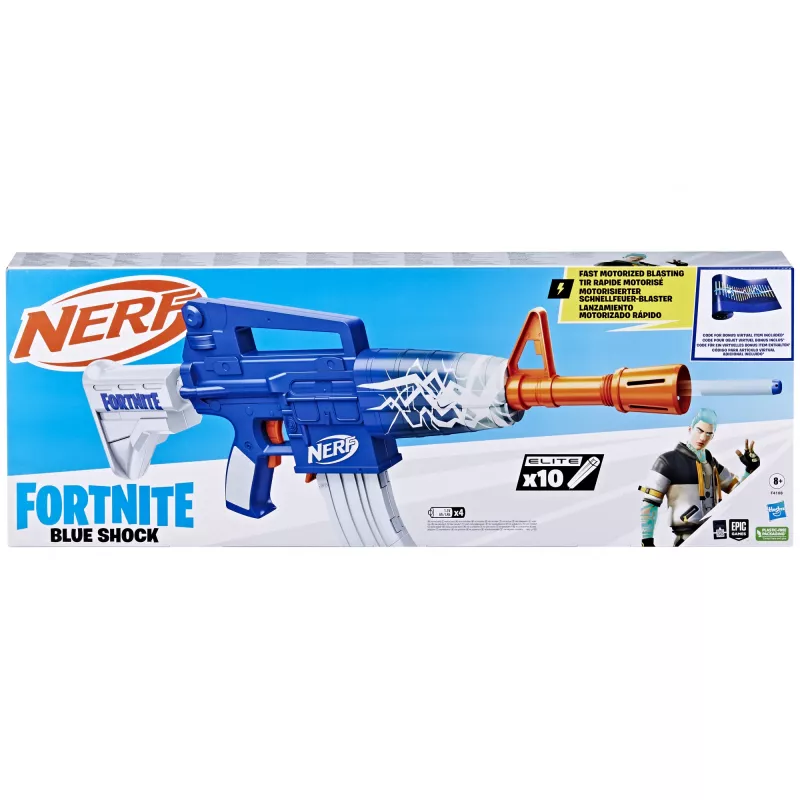 Nerf Fortnite Blue Shock žaislinis ginklų blasteris