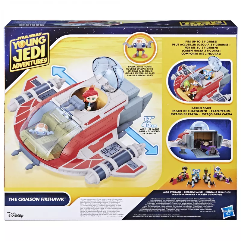Žaislinis erdvėlaivis Star Wars The Crimson Firehawk su figūrėlėmis, ikimokykliniams žaislams (17 colių)
